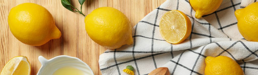 Concept of tasty citrus fruit - delicious lemon